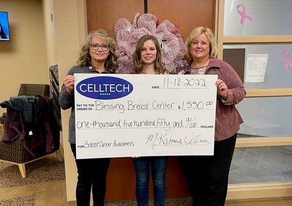 CT BlessingBreastCenter check donation